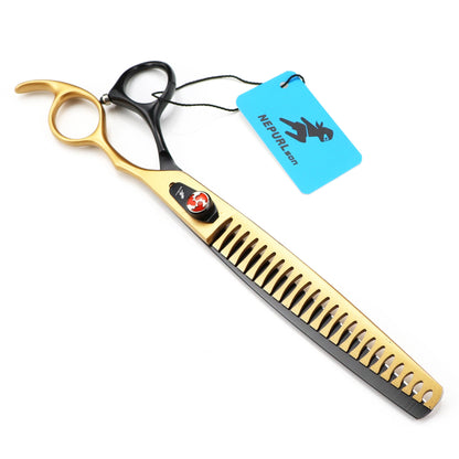 8" Stainless Steel Pet Dog Cat Fish Bone Grooming Scissors