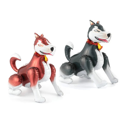 3D Husky Dog Foil Balloons for Happy Birthday Celebrations
