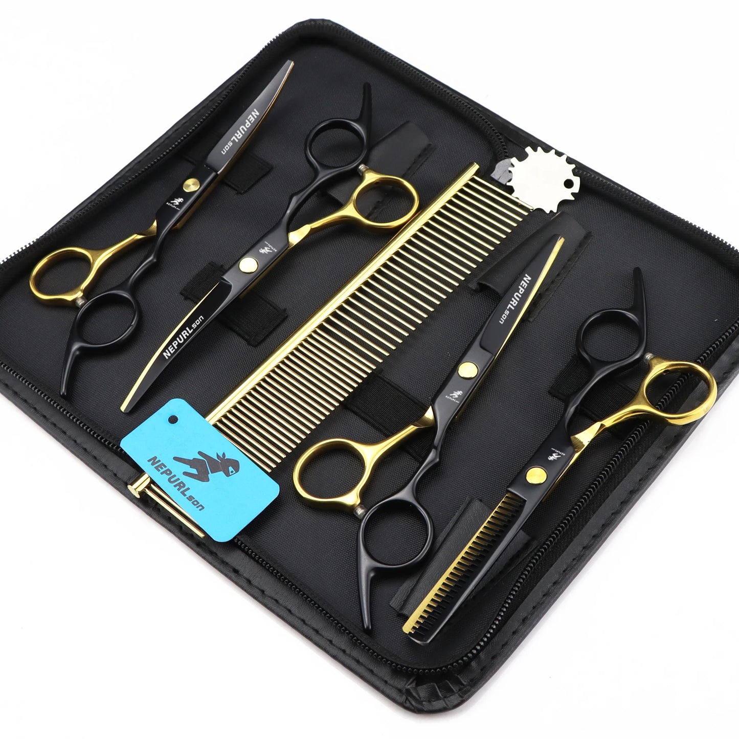 5pc 6" Stainless Steel Pet Dog Cat Grooming Comb Scissors Sets