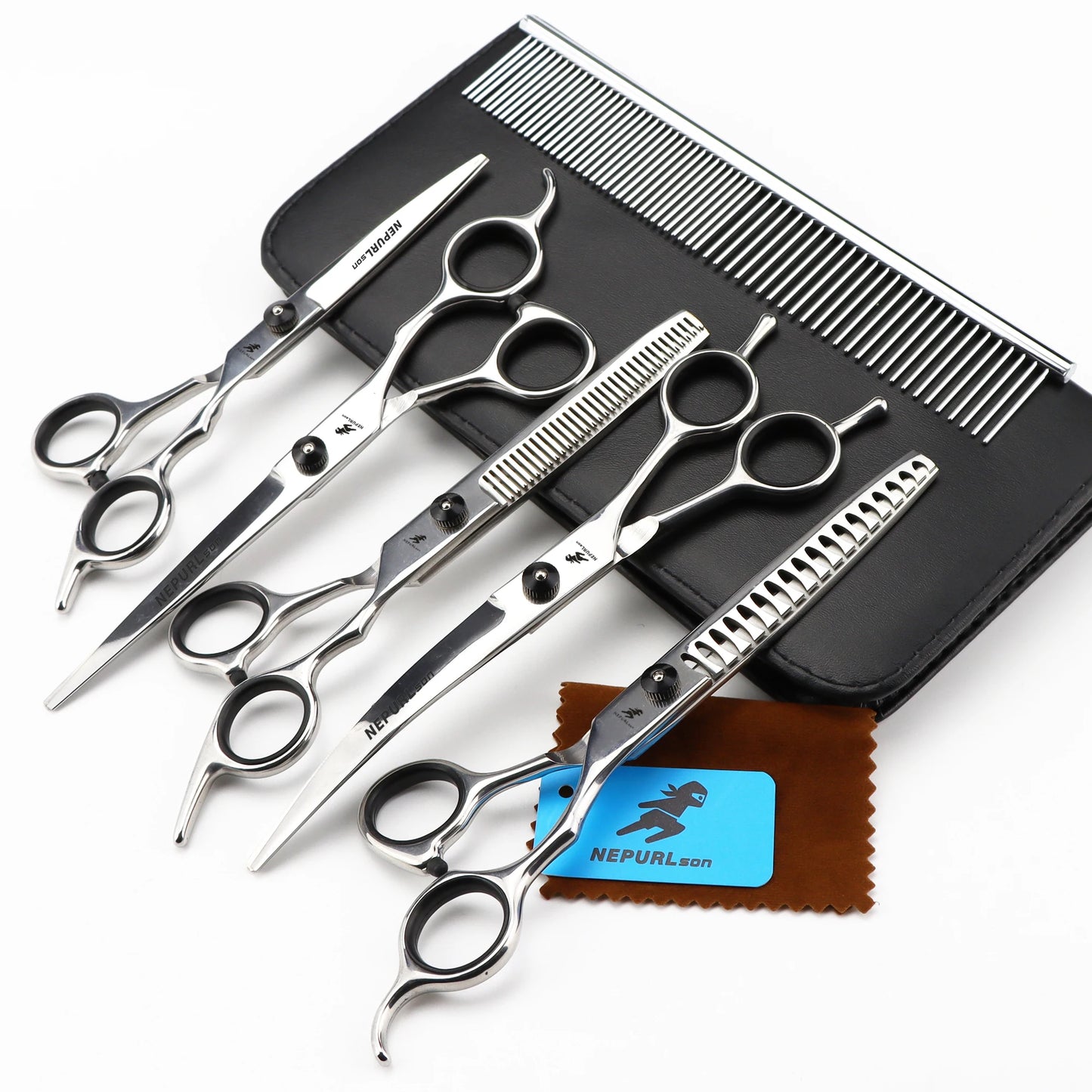 4-5pcs 6-7" Stainless Steel Pet Dog Cat Grooming Scissors Comb Sets