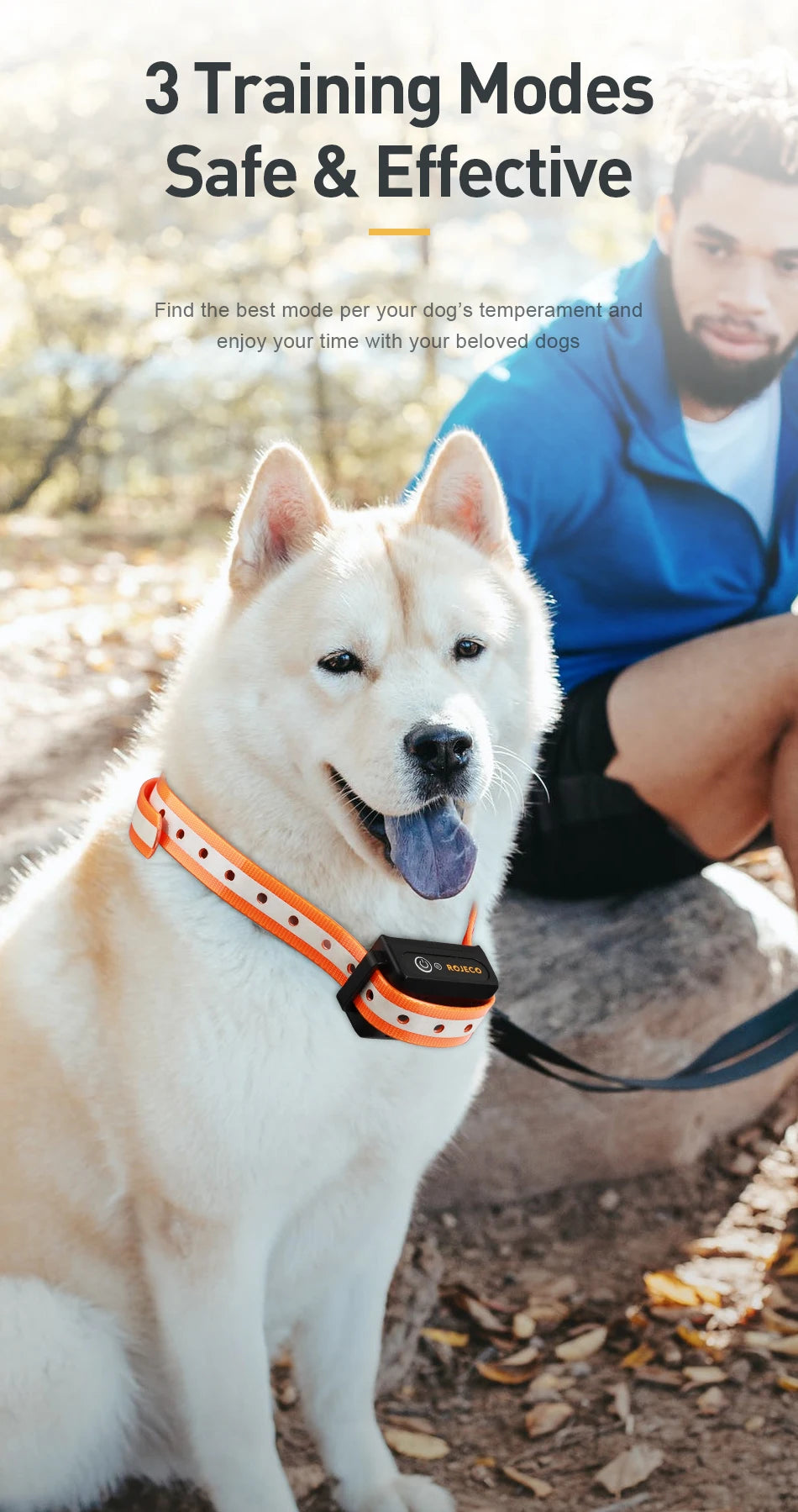 1000m Pet Dog Remote Control Rechargeable Anti Bark Training Collar