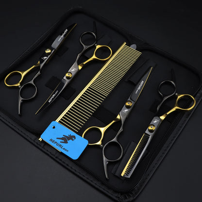 5pc 6" Stainless Steel Pet Dog Cat Grooming Comb Scissors Sets