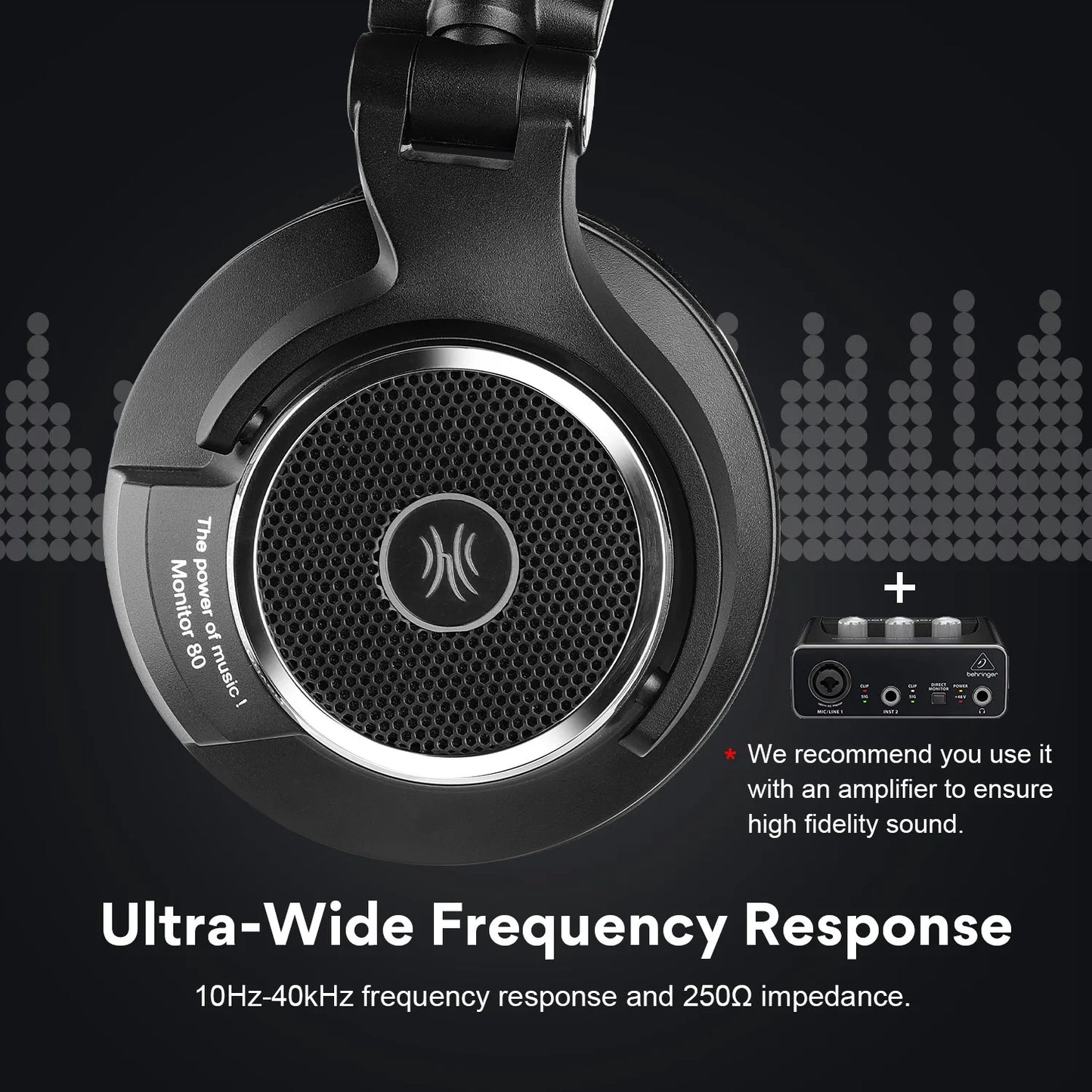 Oneodio Monitor 80 Open Back Headphones for Hi-Res Audio