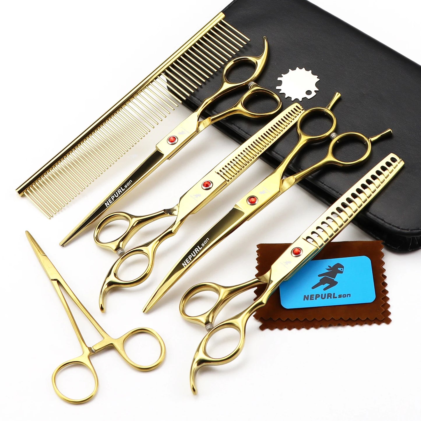 4-6pc 7/8 " Stainless Steel Pet Dog Cat Grooming Scissors Combs Sets