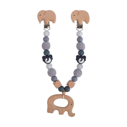 Wooden Baby Stroller Clip Toys