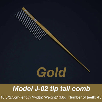 Stainless Steel Tip-Tail Pet Dog Cat Grooming Comb