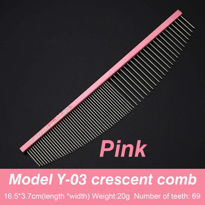 Stainless Steel Tip-Tail Pet Dog Cat Grooming Comb