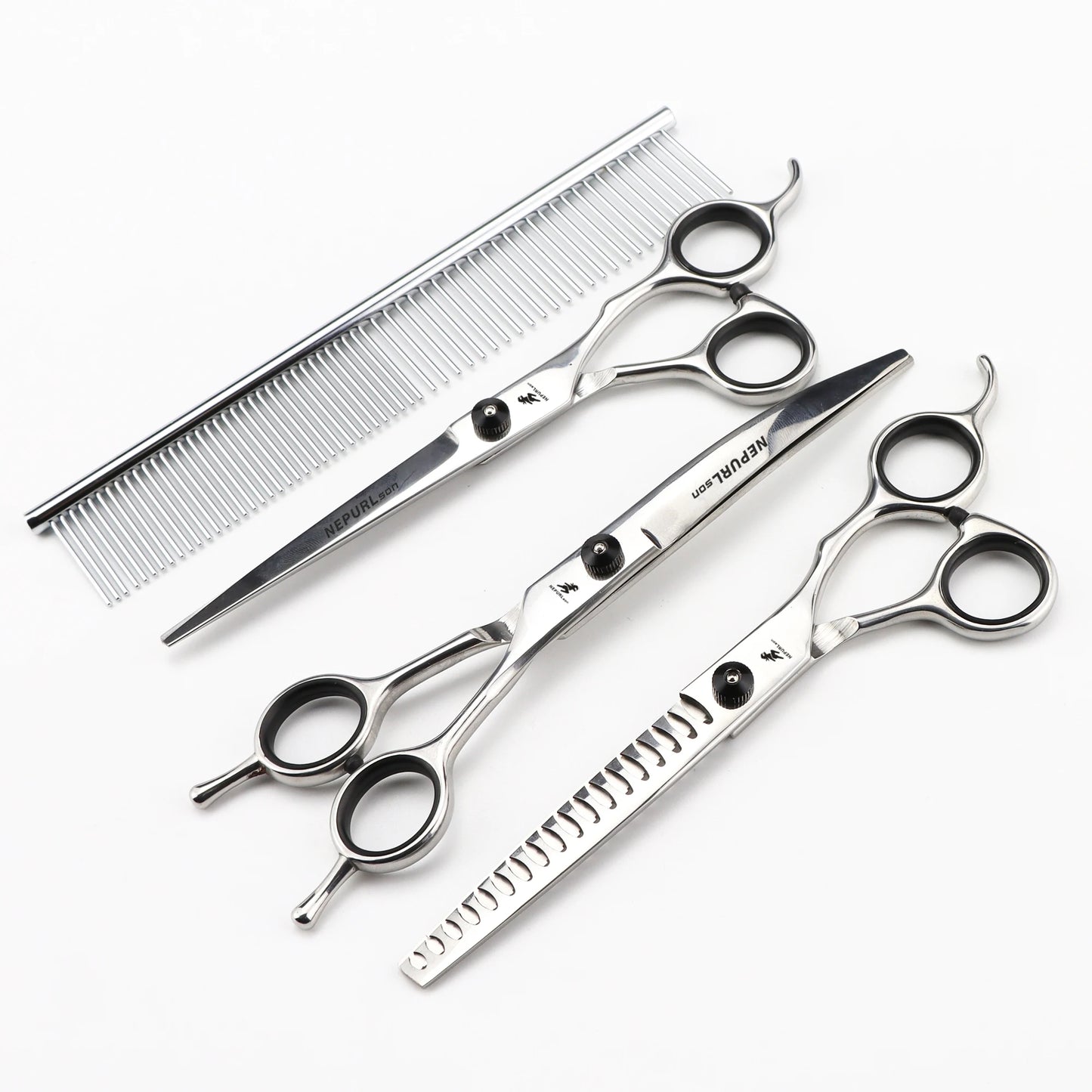 4-5pcs 6-7" Stainless Steel Pet Dog Cat Grooming Scissors Comb Sets