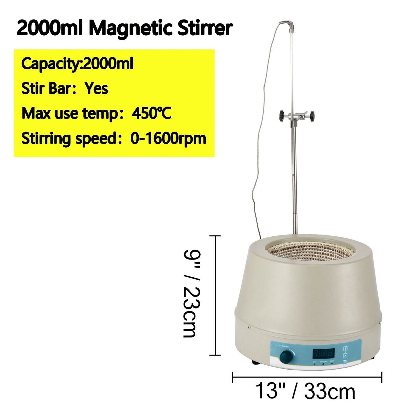 0.5L/1L/2L Digital Magnetic Stirrer Hot Plate