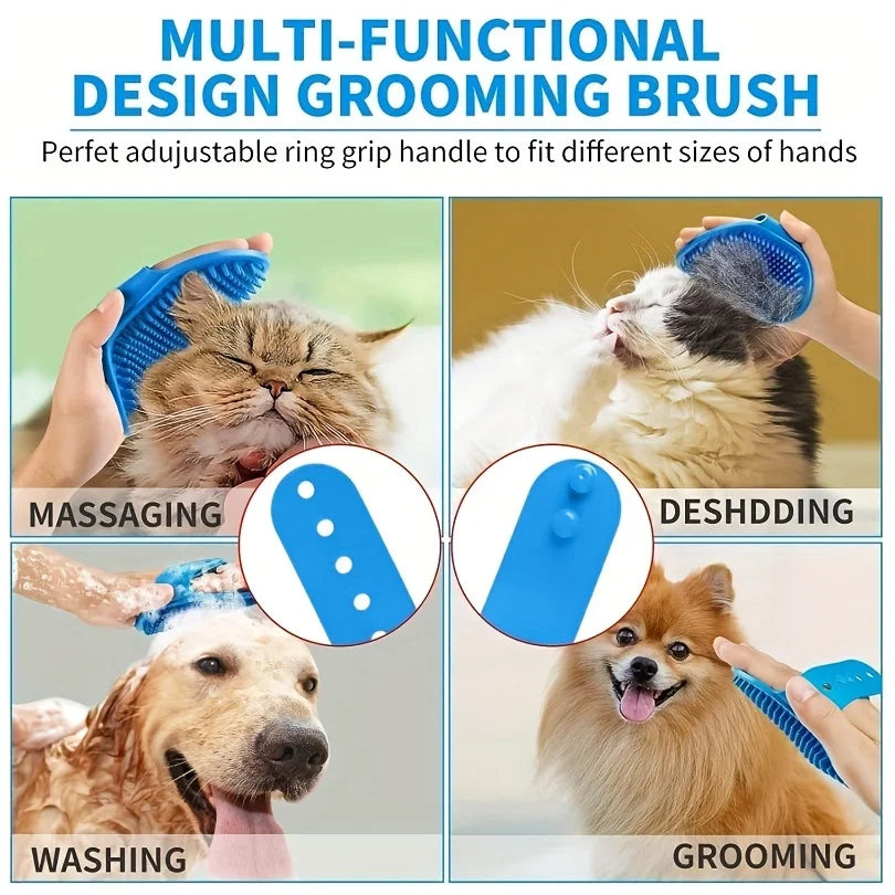 2Pcs Pet Dog Cat Grooming Gloves Brush