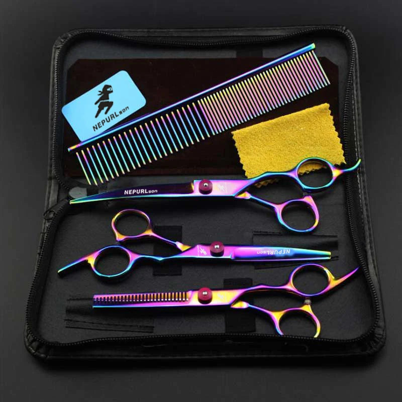 4-5pc Stainless Steel Pet Dog Cat 6" Grooming Scissors Comb Sets