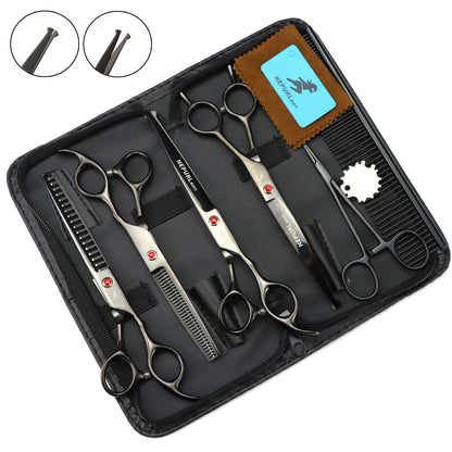 3-5pcs 7.5" Stainless Steel Pet Dog Cat Grooming Scissors Comb Sets