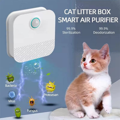 Pet Cat Litter Box Smart Odor Purifier Deodorizer Air Freshener