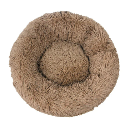 M-4XL Long Plush Round Pet Dog Bed Mat Cushion Mattress