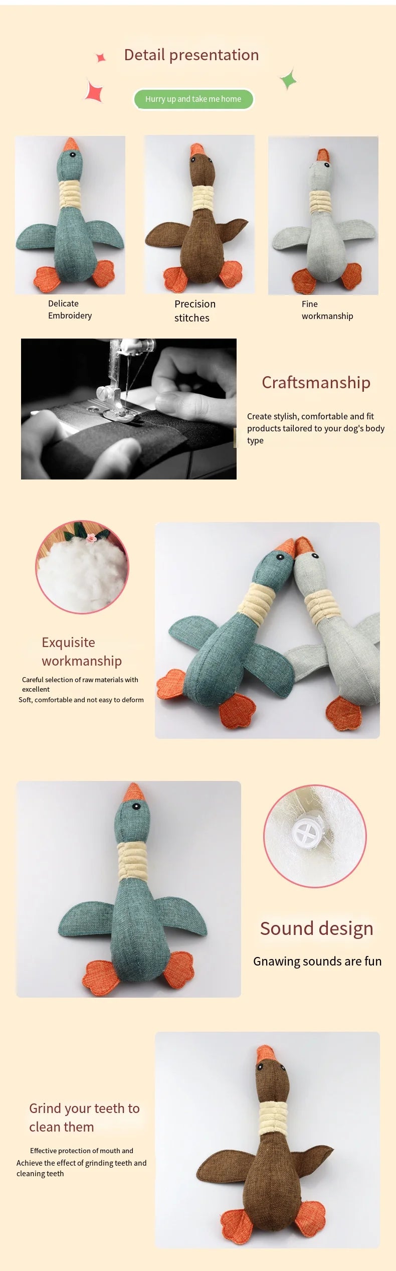 Squeaky Cute Plush Pet Dog Toys