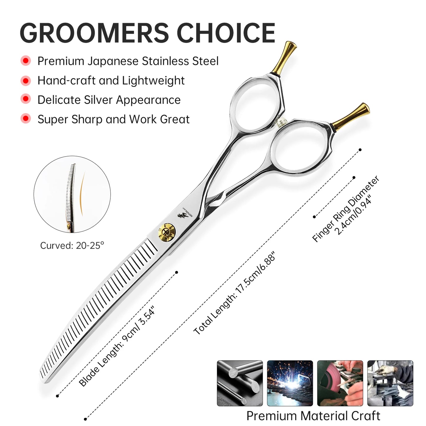 7-8" Stainless Steel Pet Dog Cat Grooming Thinning Scissors