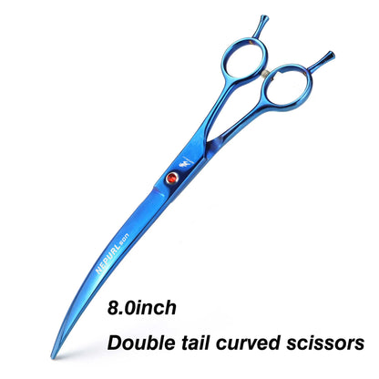 8" Stainless Steel Pet Dog Cat Grooming Scissors Combs Kits