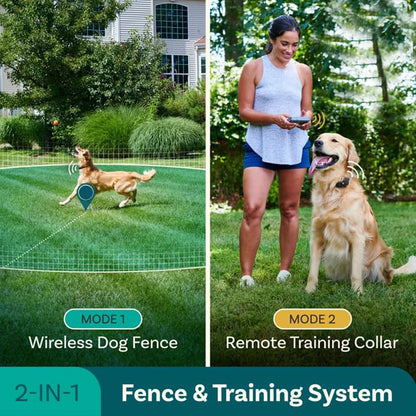 1000ft Pet Dog Wireless Electric Fence Training Collar System Remote Control