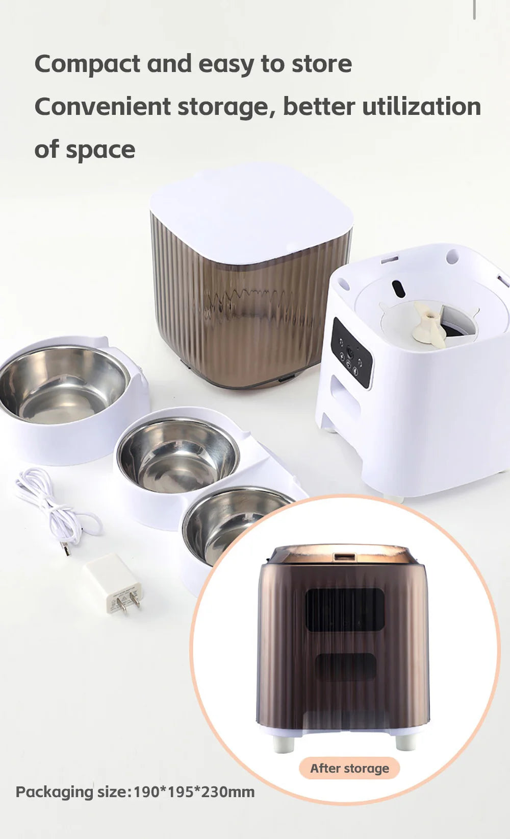 5L Automatic Pet Cat Dog Feeder Food Dispenser with Camera WiFi Timing Stainless Steel Feeding Bowl