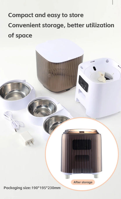 5L Automatic Pet Cat Dog Feeder Food Dispenser with Camera WiFi Timing Stainless Steel Feeding Bowl