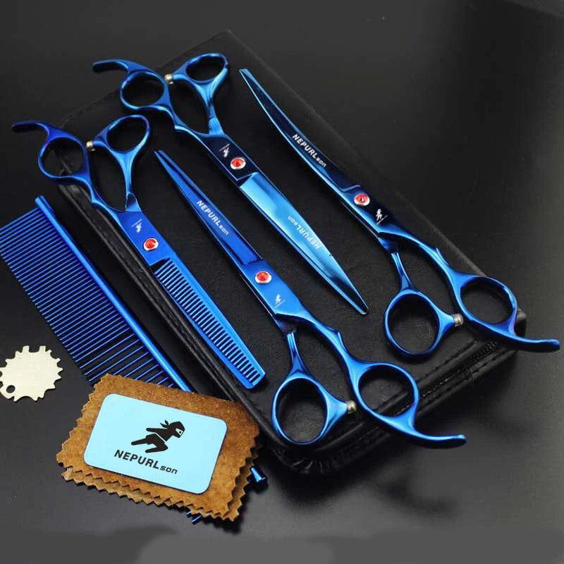 4-7pc Stainless Steel Pet Dog Cat 7" Grooming scissors Comb Sets