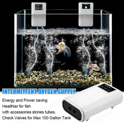 Dual-Purpose Usb 6000mA Lithium Battery Aquarium Fish Tank Oxygen Air Pump