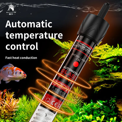 25-300W Adjustable Temperature Submersible Aquarium Fish Tank Thermostat Heater Rod