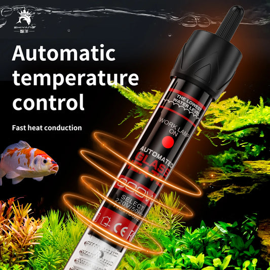 25-300W Adjustable Temperature Submersible Aquarium Fish Tank Thermostat Heater Rod