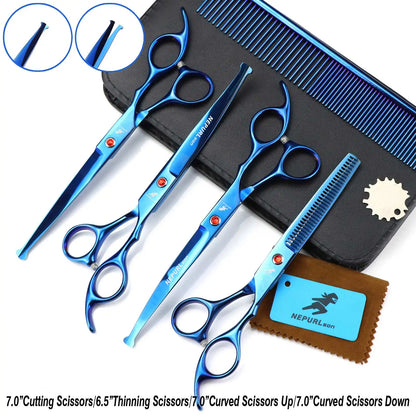 3-5pcs 7.5" Stainless Steel Pet Dog Cat Grooming Scissors Comb Sets