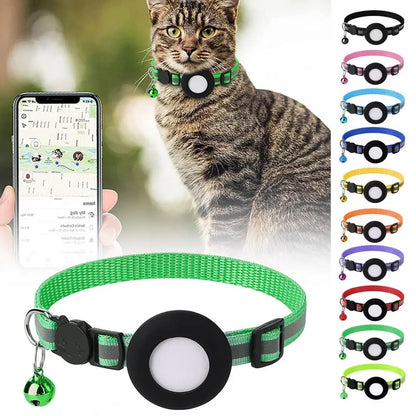 Pet Cat Collar with Protective Case for Anti Lost Locator Tracker Airtag Case