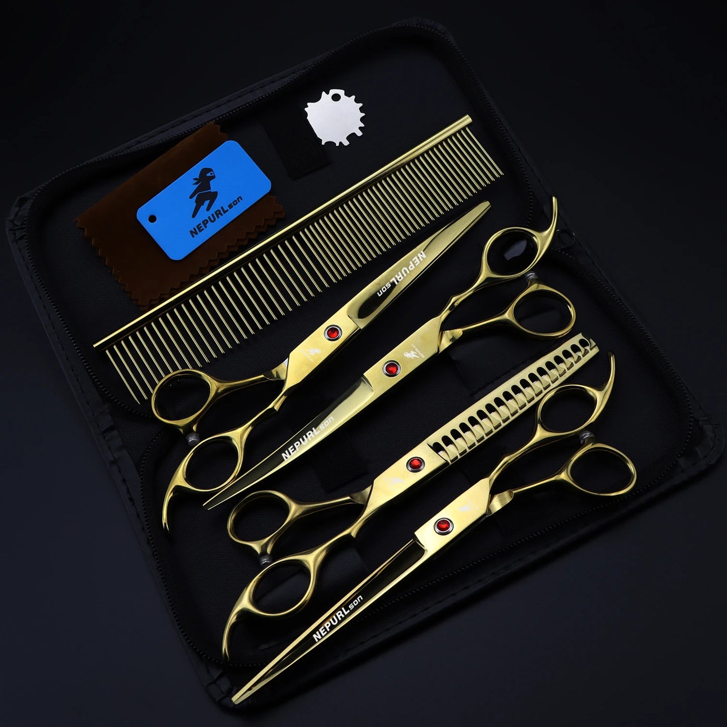 4-6pc 7/8 " Stainless Steel Pet Dog Cat Grooming Scissors Combs Sets