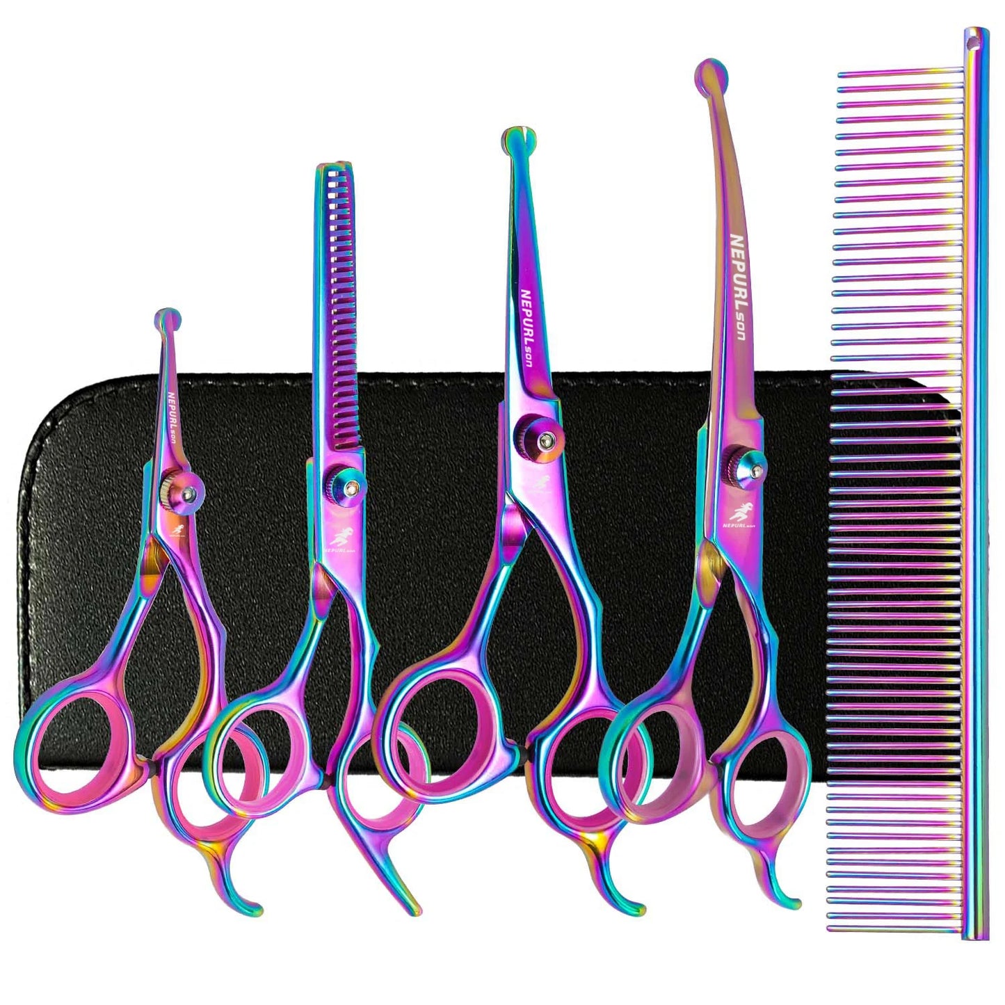 5pc Stainless Steel Pet Dog Cat Grooming Scissors Comb Sets