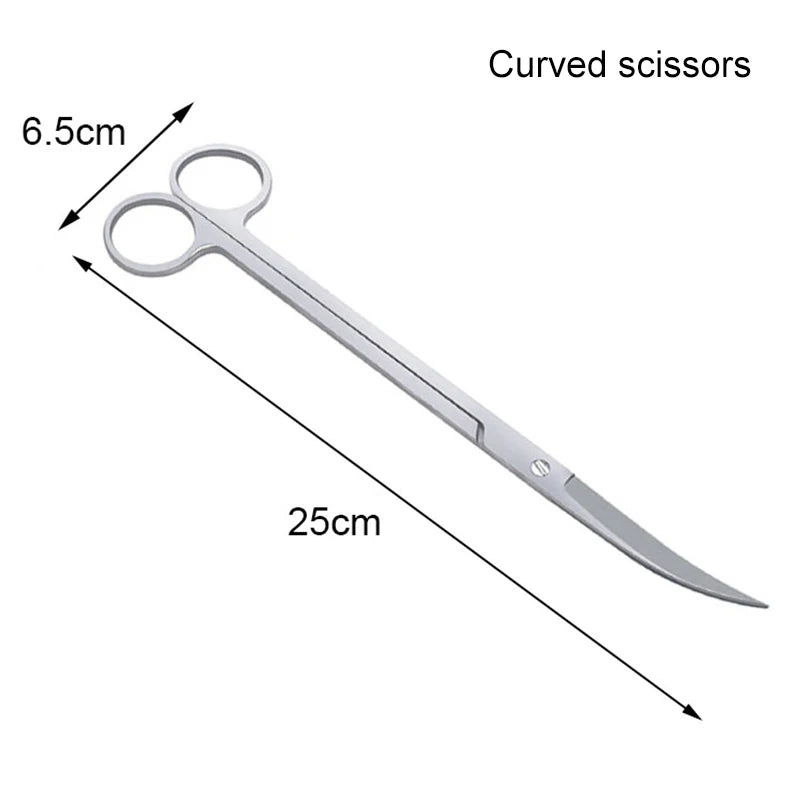 Stainless Steel Aquarium Fish Tank Cleaning Tools Scissors Tweezers