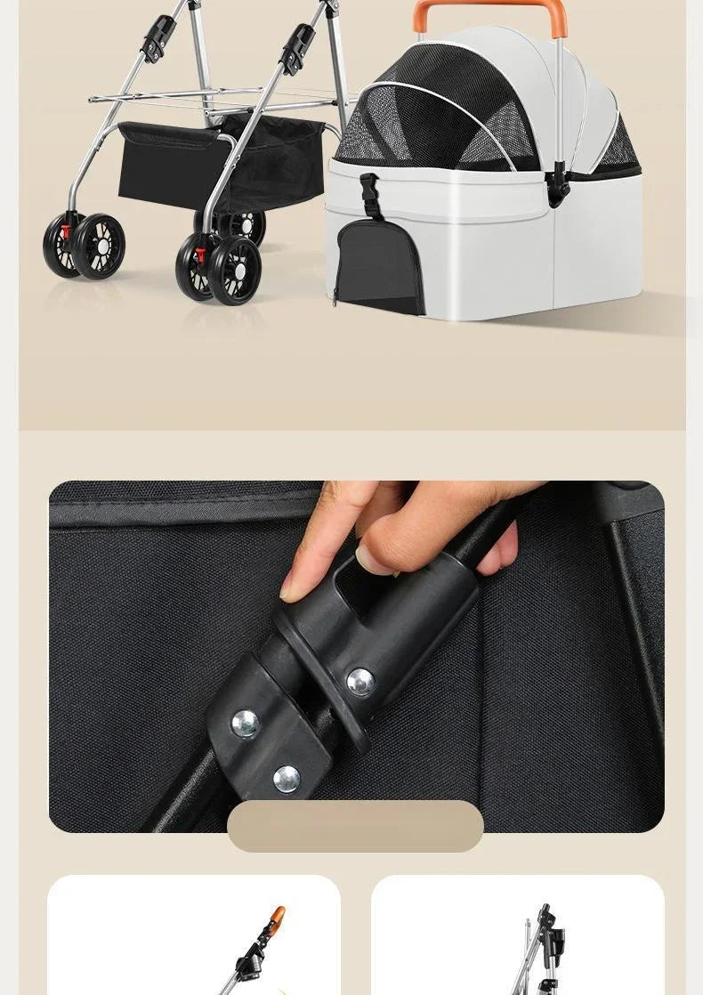 Detachable Lightweight Foldable Pet Dog Cat Stroller