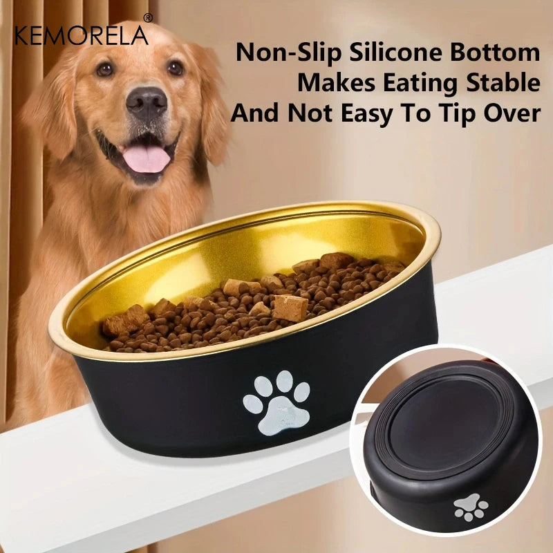 Stainless Steel Anti-Slip Pet Cat Dog Food Water Bowls