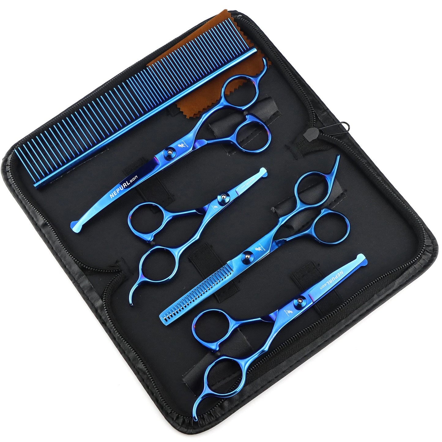 5-7.5" Pet Dog Cat 4pc Stainless Steel Grooming Scissors Comb Sets