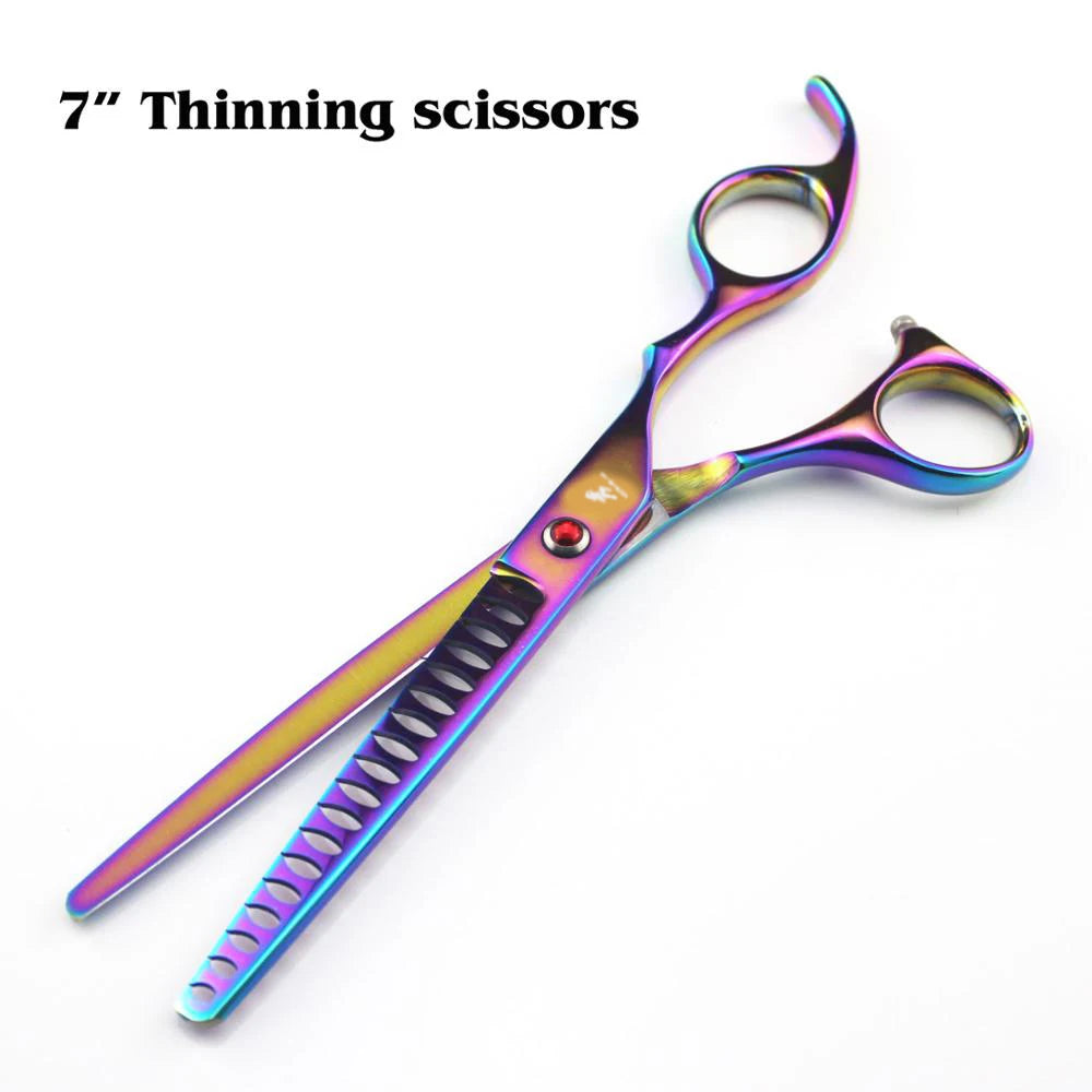 7" Stainless Steel Pet Dog Cat Grooming Scissors Comb Sets