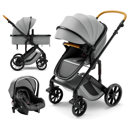 3-in-1 Baby Stroller with Safe Cradle