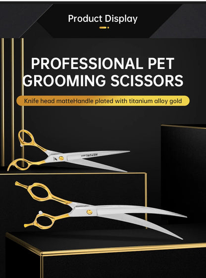 8" Stainless Steel Pet Dog Cat Grooming Scissors