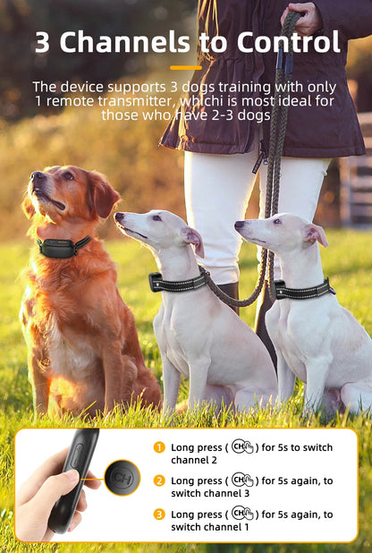 3300ft Pet Dog Digital Rechargeable Remote Control Anti Bark Training Collar