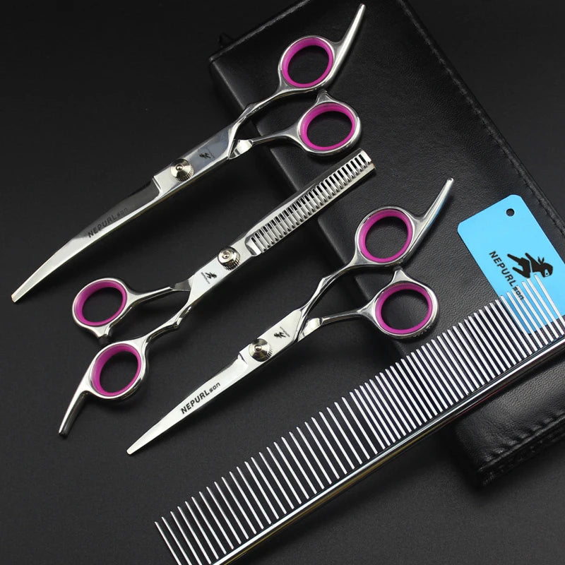 7" Stainless Steel Pet Dog Scissors Combs Grooming Kit Sets