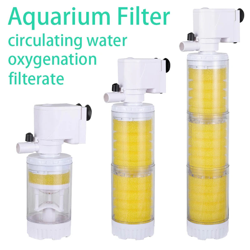 3 in 1 Aquarium Fish Tank 4 Layers Multifunction Filter Pump