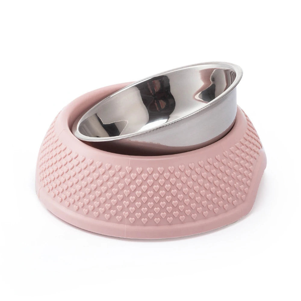 Non-slip Durable Stainless Steel Pet Dog Cat Feeding Water Bowl