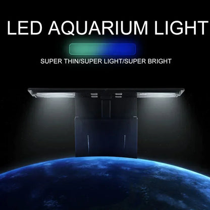 5-15W Ultra Thin Aquarium Fish Tank LED Light Clip-on Lamp