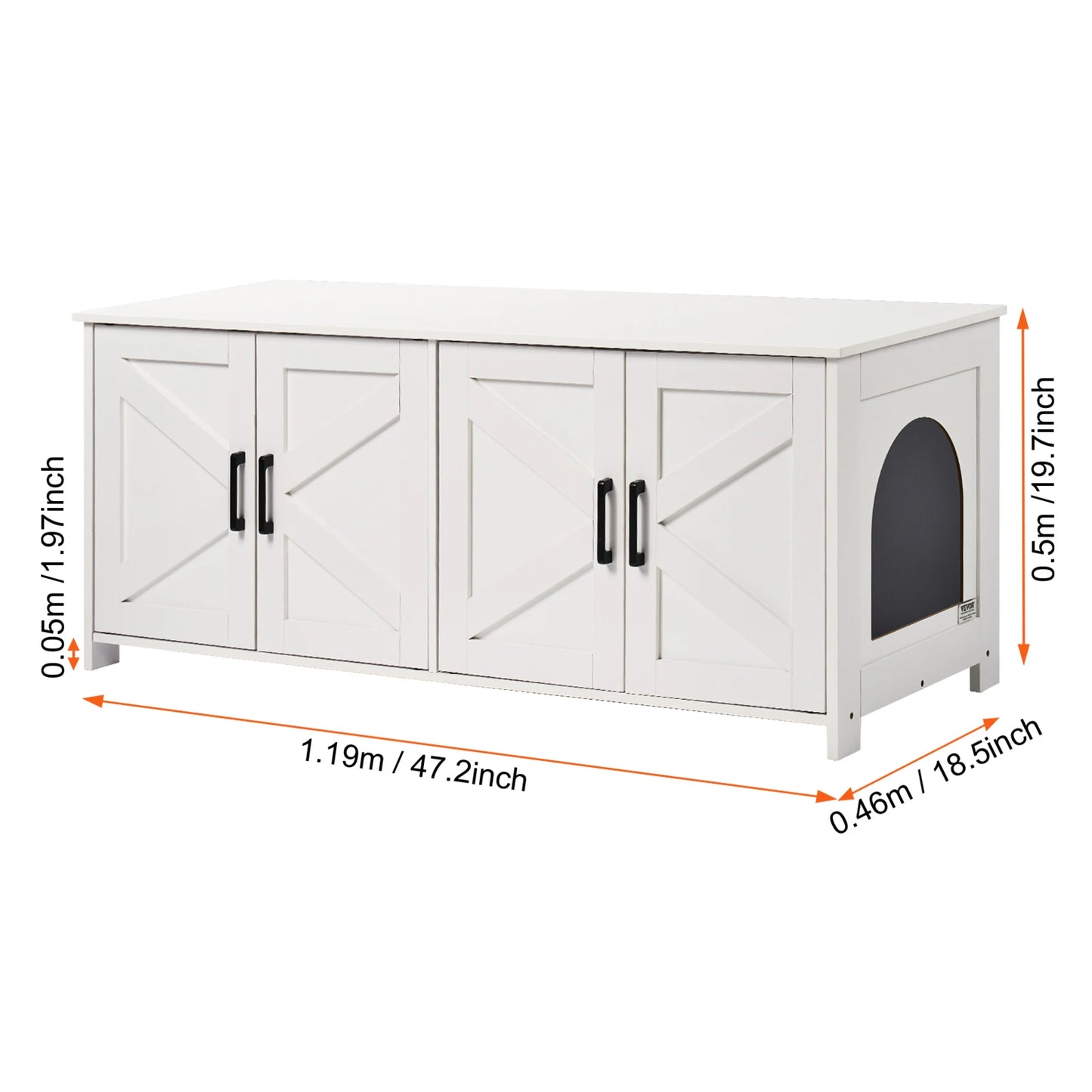 Cat Litter Box Enclosure for 2 Cats