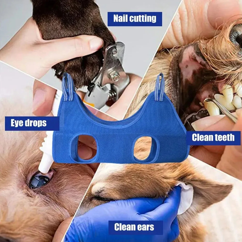 Pet Cat Dog Grooming Hammock Holder Bag with 2 Hooks