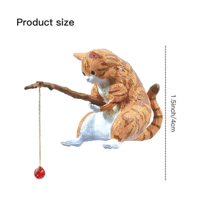 Aquarium Fish Tank Cat Hanging Creative Landscape Ornaments