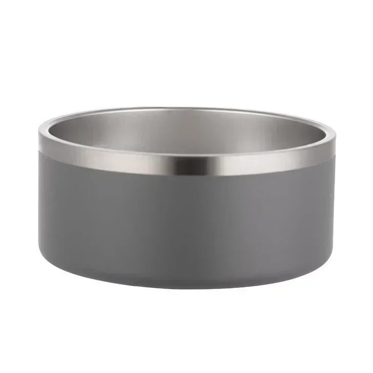 32/64oz Stainless Steel Round Pet Dog Cat Food Water Bowl