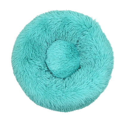 M-4XL Long Plush Round Pet Dog Bed Mat Cushion Mattress