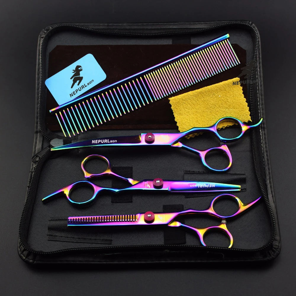 4pc Stainless Steel Pet Dog Cat Grooming Scissors Comb Sets